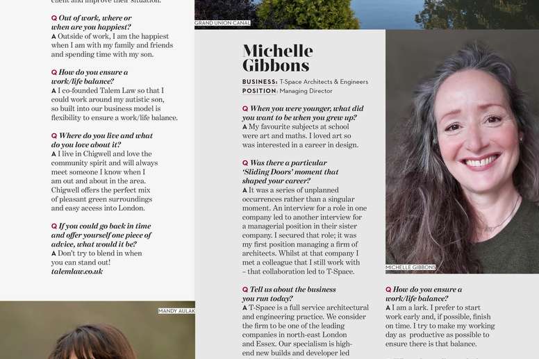 Michelle Gibbons Featured in Absolutely West Essex t space